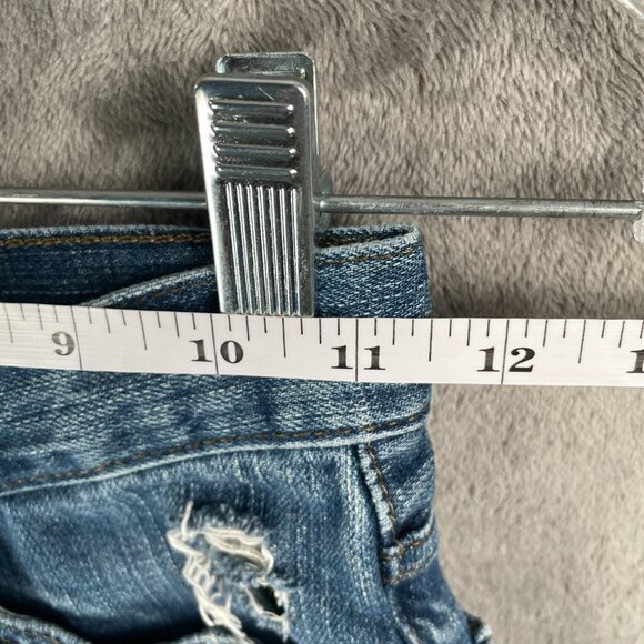 Levi’s 569 Loose Straight Cutoff Denim Shorts Women’s 10 Slim Blue Distressed - Picture 4 of 7